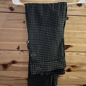 Women’s Black Checkered Pants